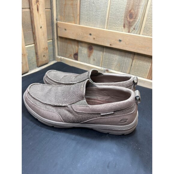 Skechers Mens Relaxed Fit Air-Cooled Memory Foam Slip-On Shoes Size 11 Taupe - Picture 6 of 9